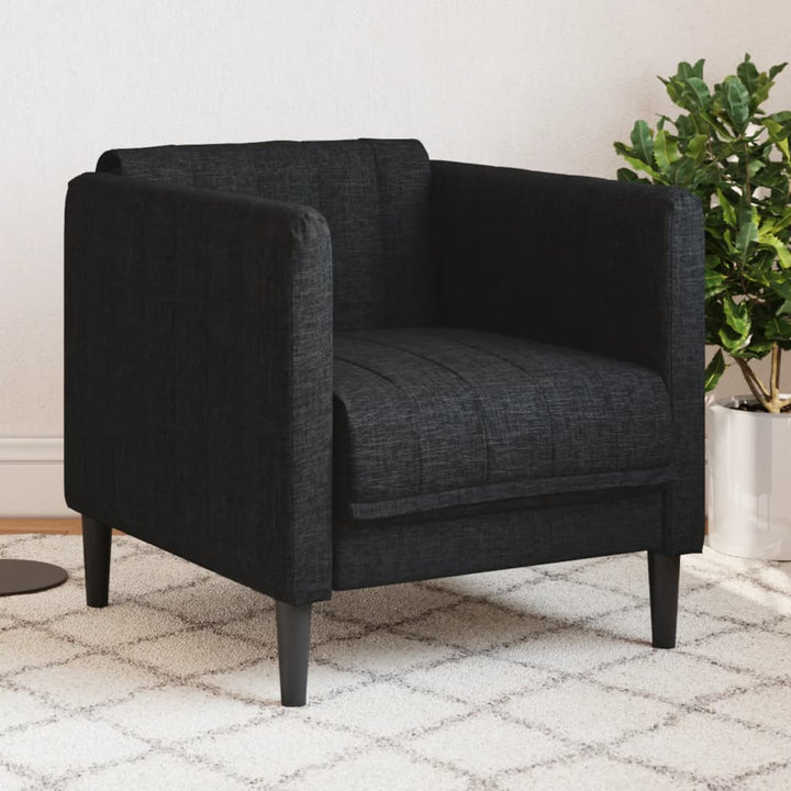 Fauteuil stof zwart