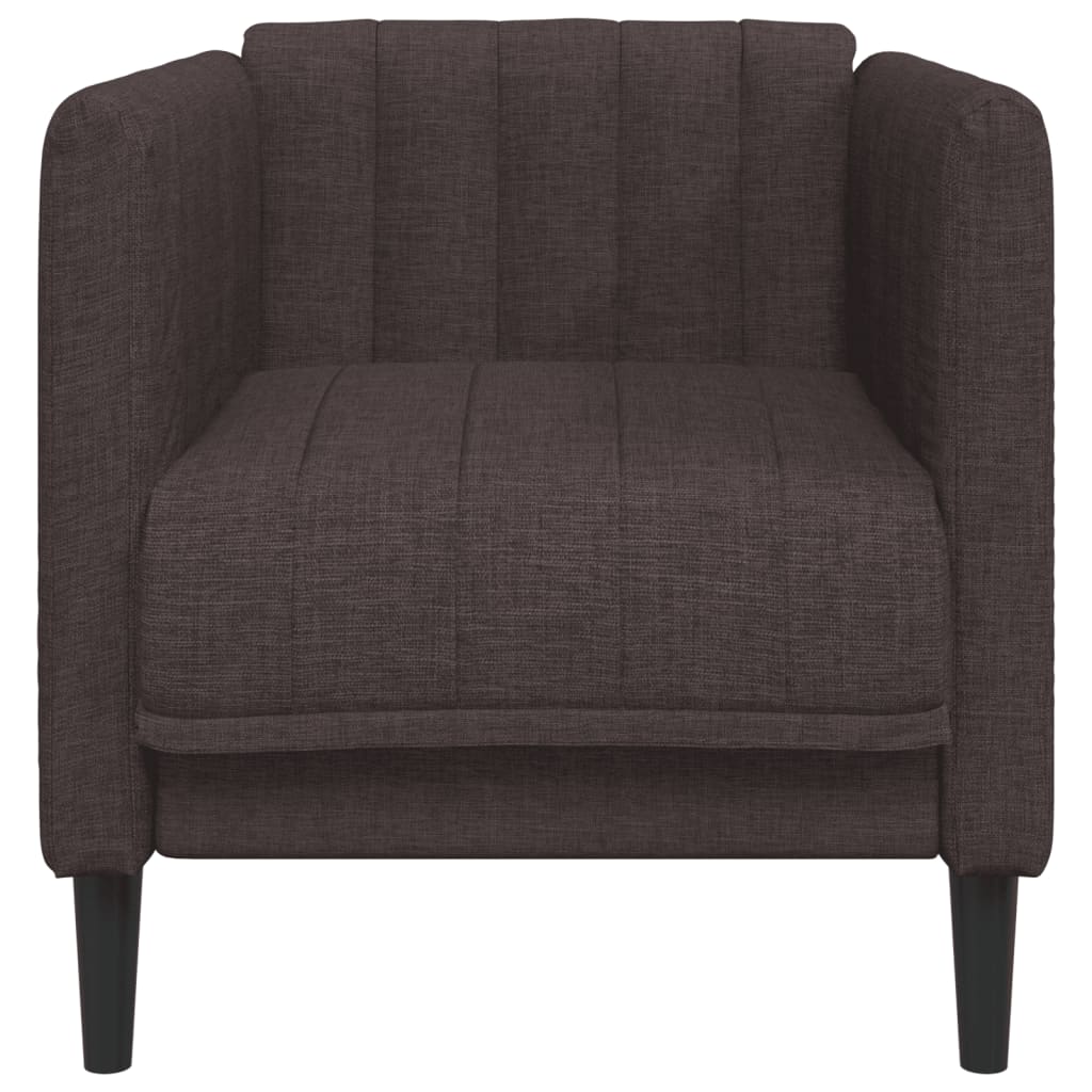 Fauteuil stof donkerbruin