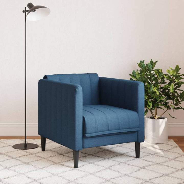 Fauteuil stof blauw