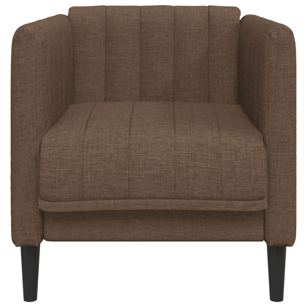 Fauteuil stof bruin