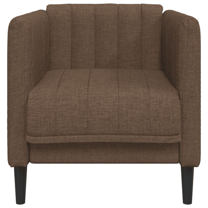 Fauteuil stof bruin