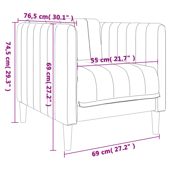 Fauteuil stof bruin