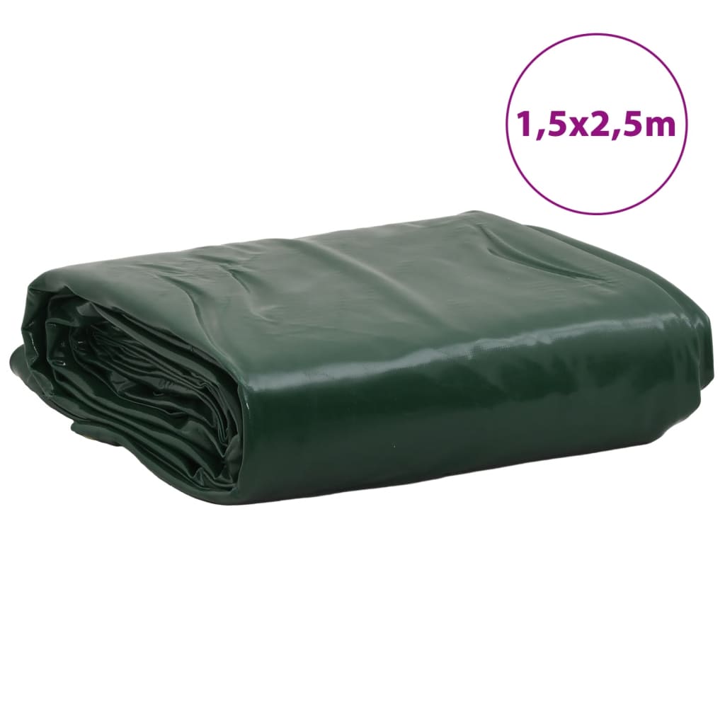 Dekzeil 650 g/m² 1,5x2,5 m groen