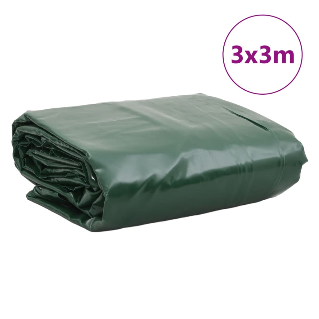 Dekzeil 650 g/m² 3x3 m groen