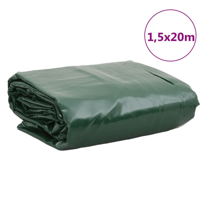 Dekzeil 650 g/m² 1,5x20 m groen