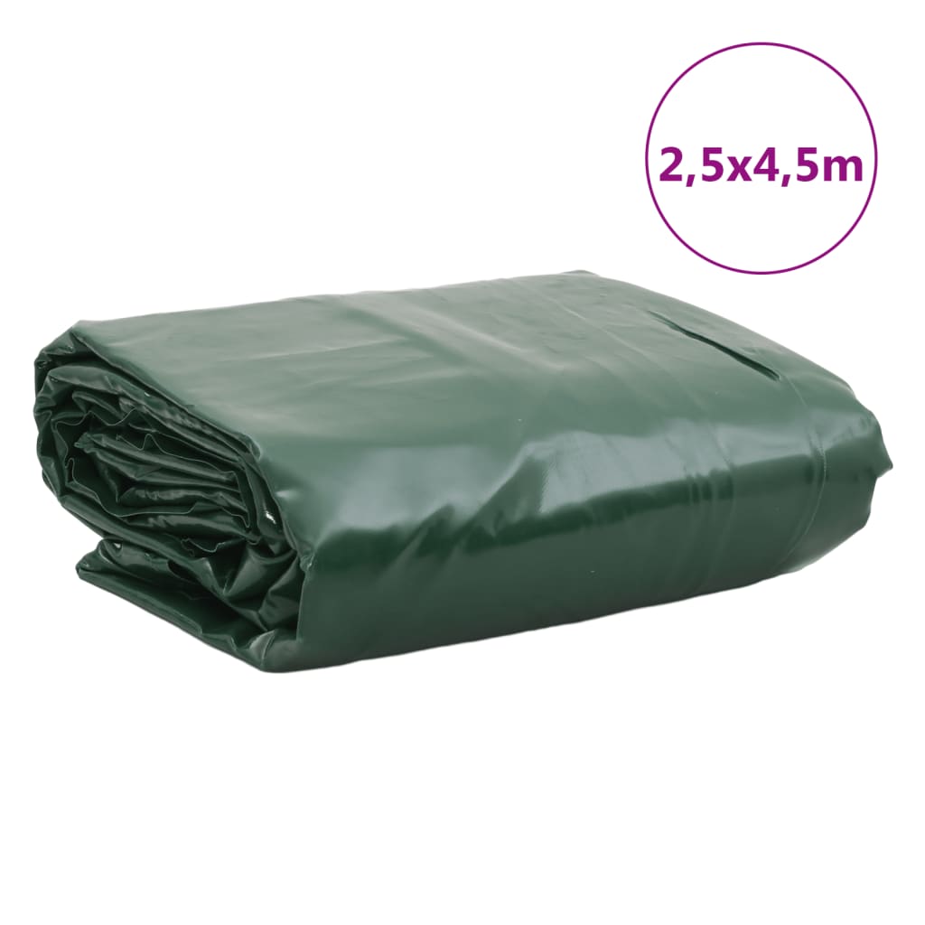 Dekzeil 650 g/m² 2,5x4,5 m groen