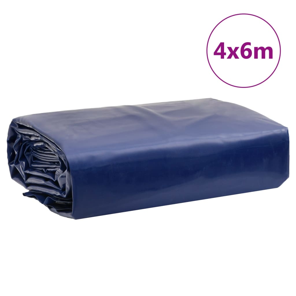 Dekzeil 650 g/m² 4x6 m blauw