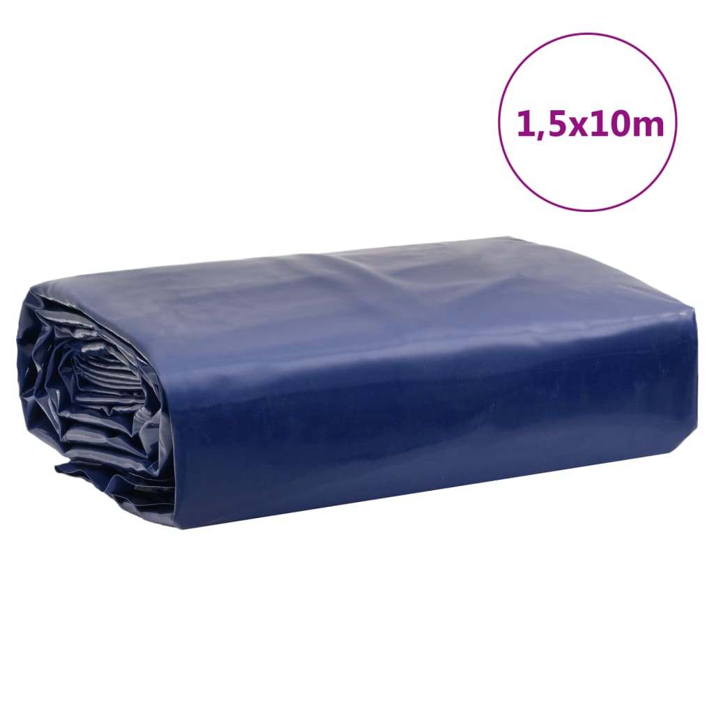 Dekzeil 650 g/m² 1,5x10 m blauw