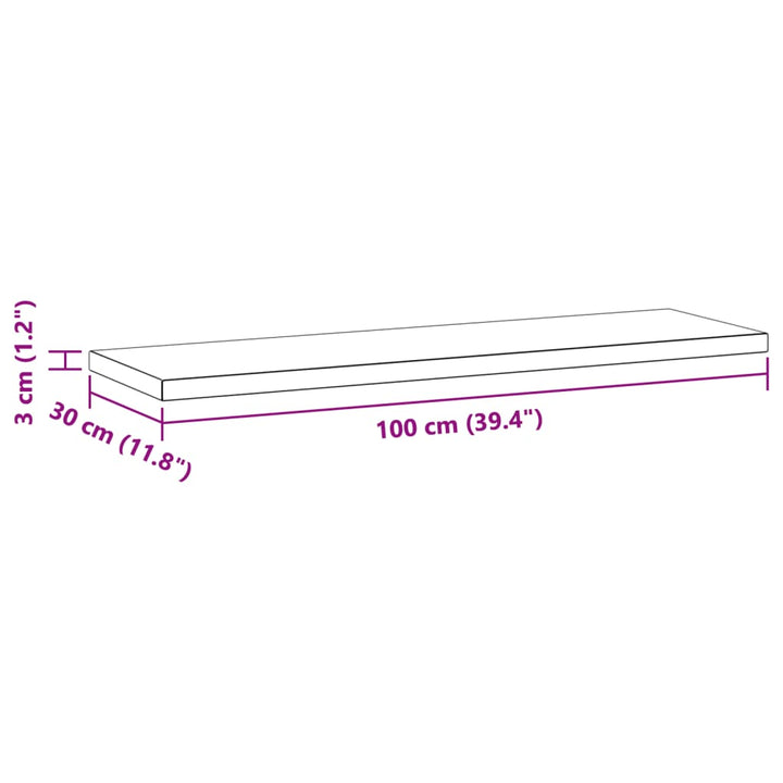 Wandschappen 2 st 100x30x3 cm roestvrijstaal zilverkleurig