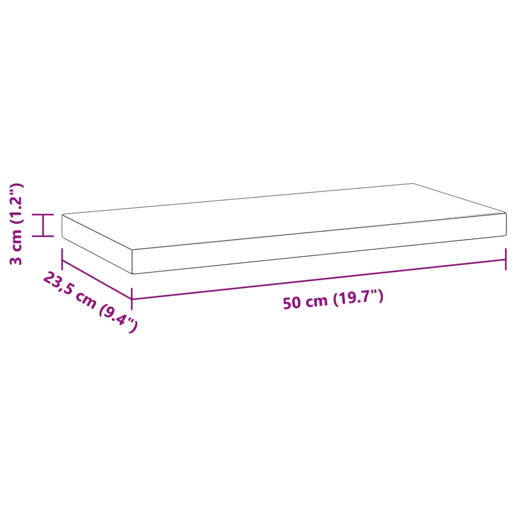 Wandschappen 2 st 50x23,5x3 cm roestvrijstaal zilverkleurig