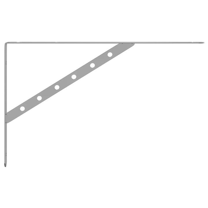 Plankdragers 4 st 40x2,5x25 cm roestvrijstaal zilverkleurig