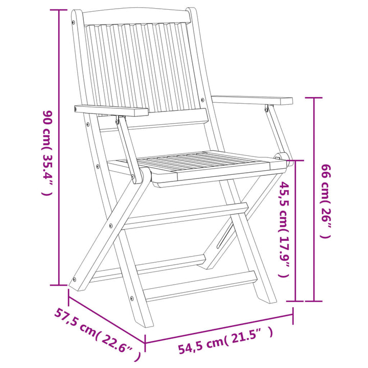 9-delige Tuinset massief acaciahout