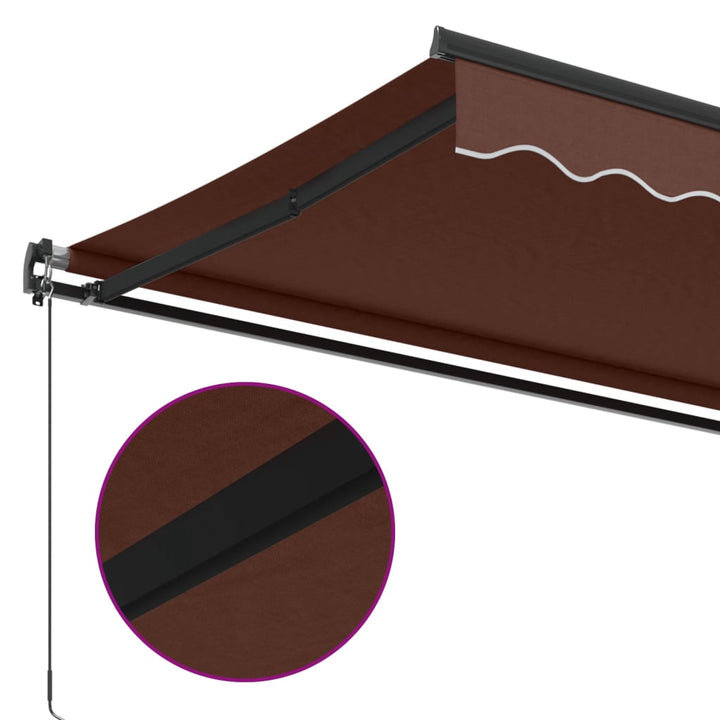 Luifel handmatig uittrekbaar 600x350 cm bruin