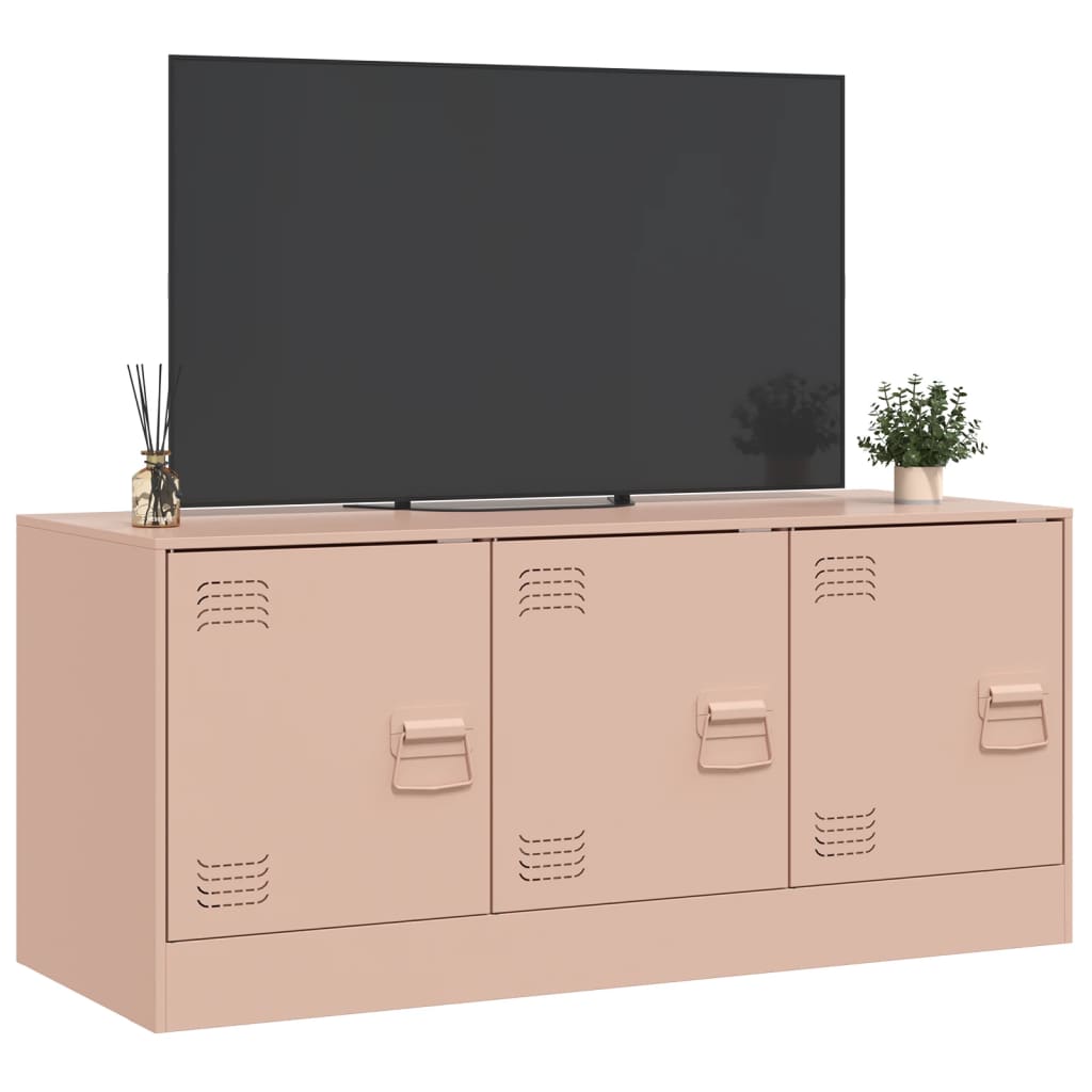 Tv-meubel 99x39x44 cm staal roze