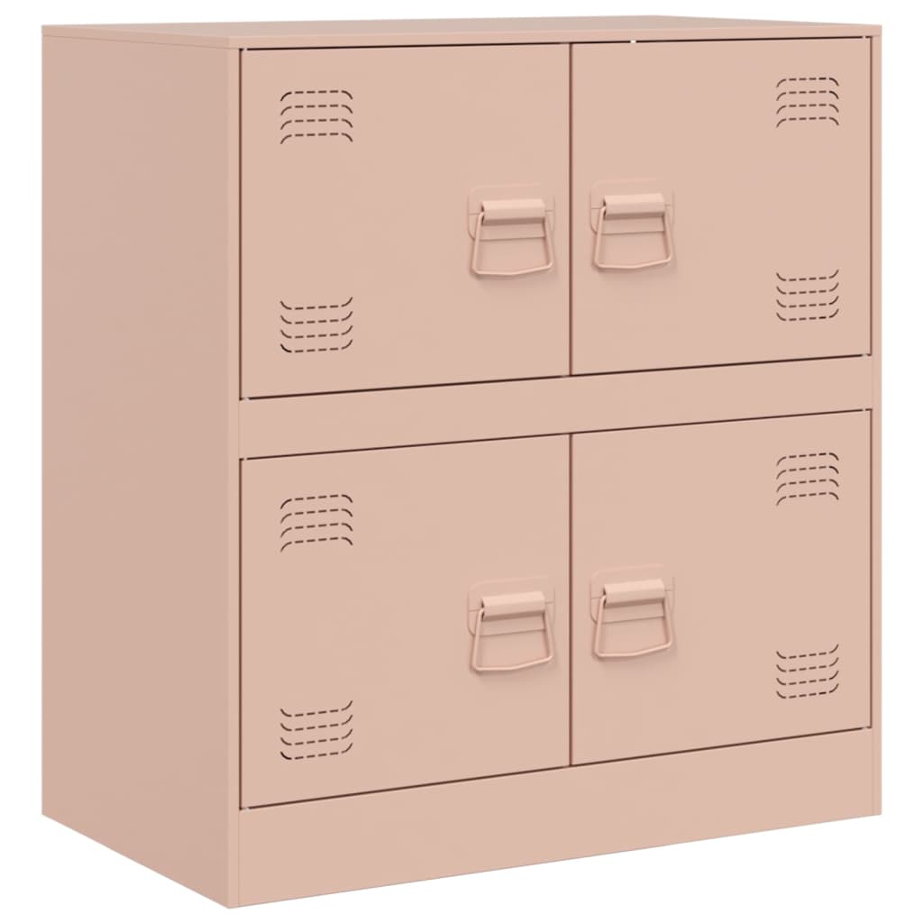 Dressoir 67x39x73 cm staal roze