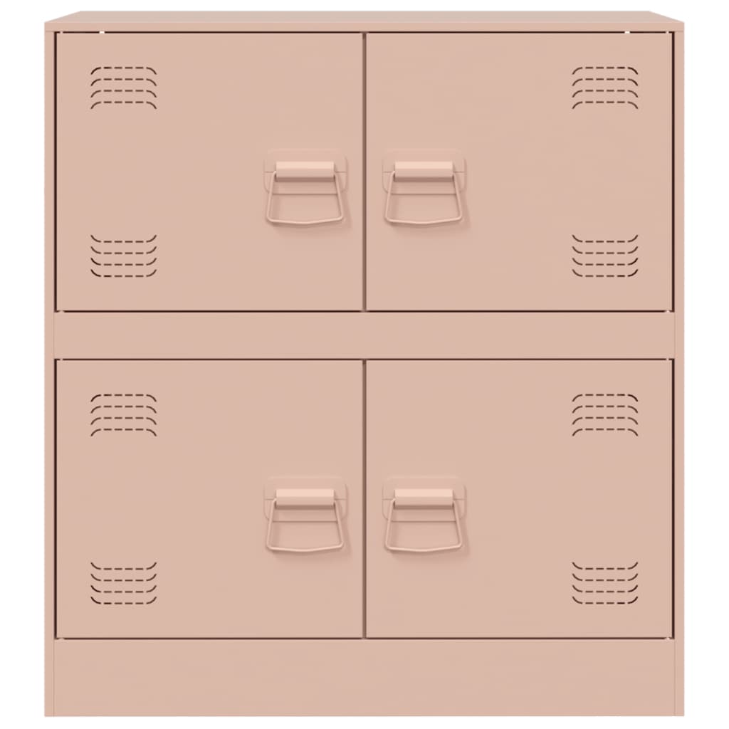 Dressoir 67x39x73 cm staal roze