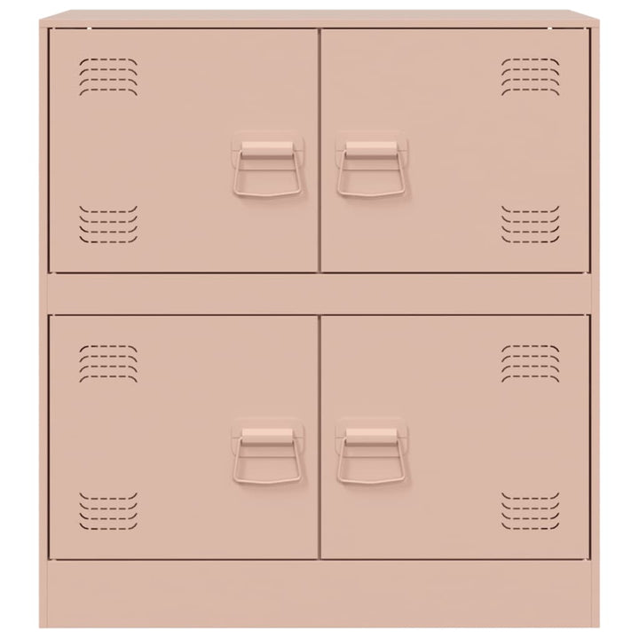 Dressoir 67x39x73 cm staal roze