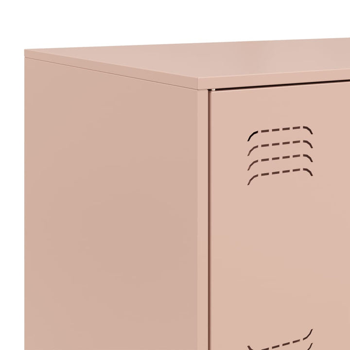 Dressoir 67x39x73 cm staal roze