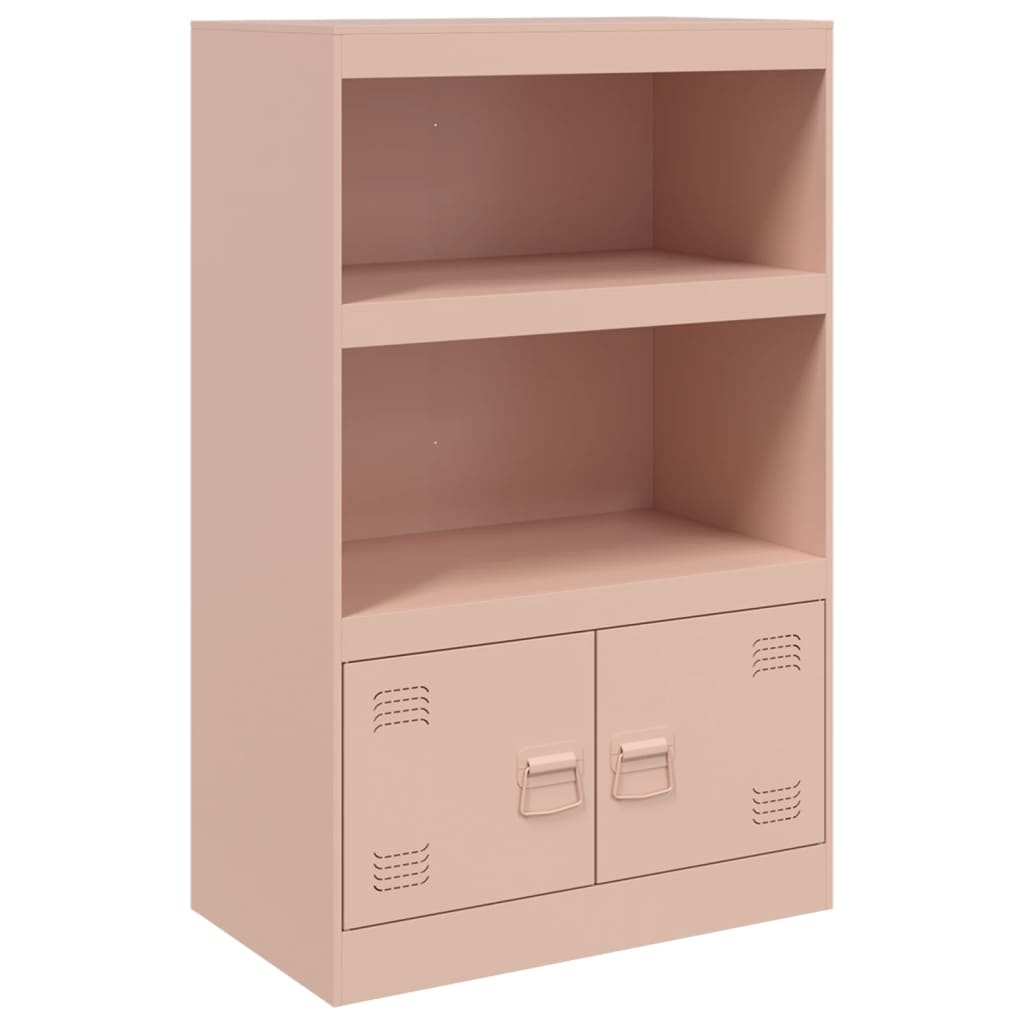 Dressoir 67x39x107 cm staal roze