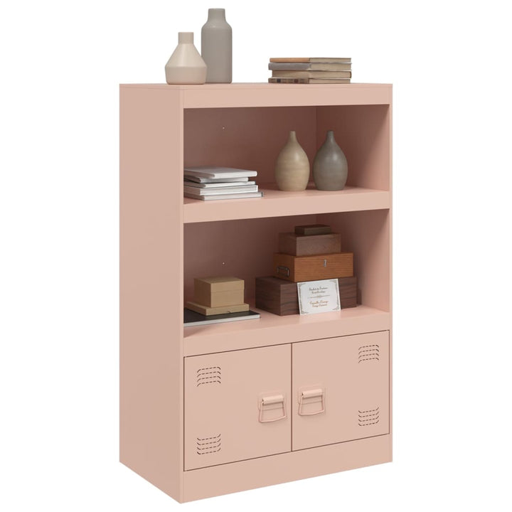 Dressoir 67x39x107 cm staal roze