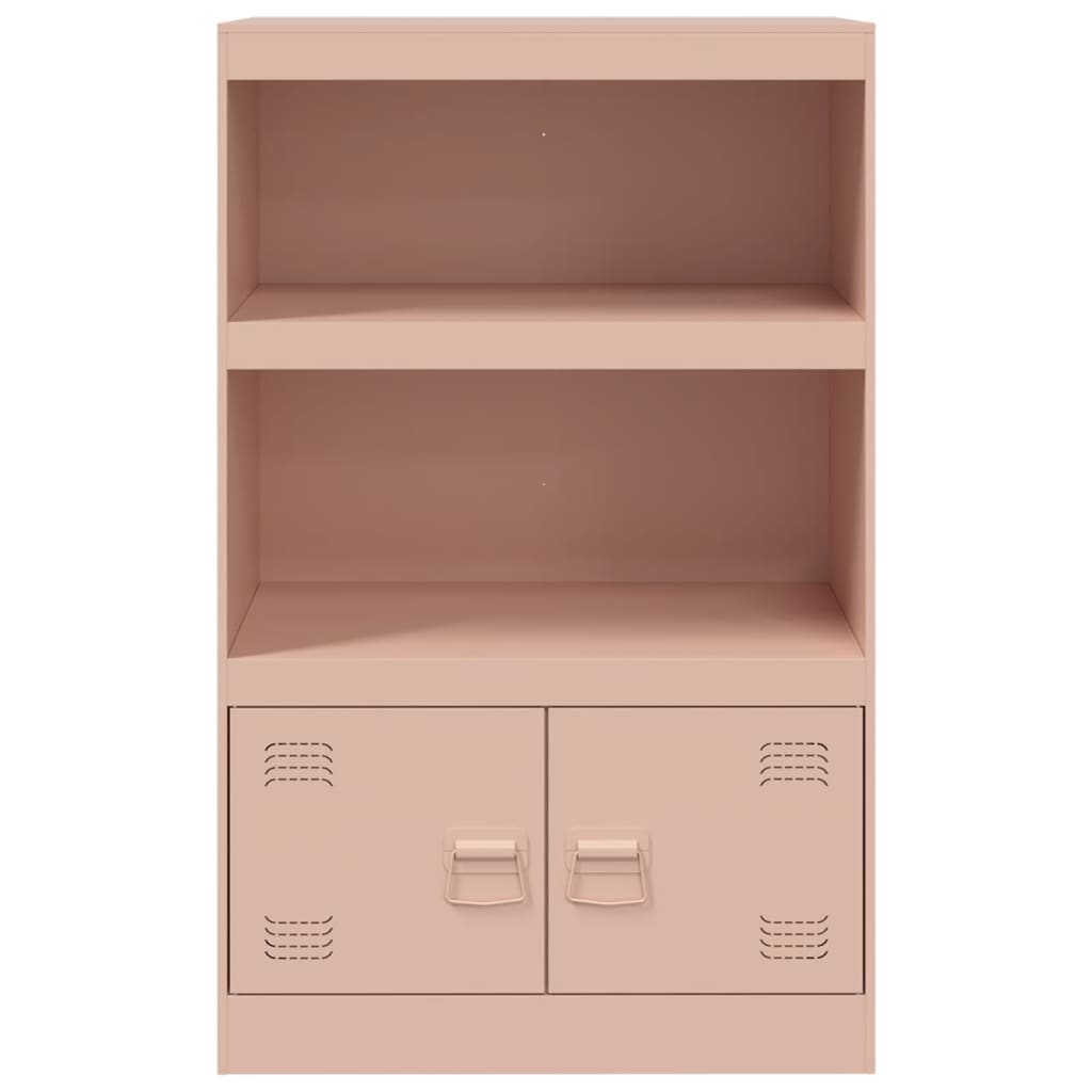 Dressoir 67x39x107 cm staal roze