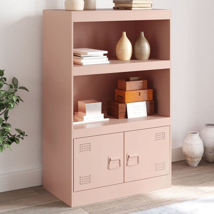 Dressoir 67x39x107 cm staal roze