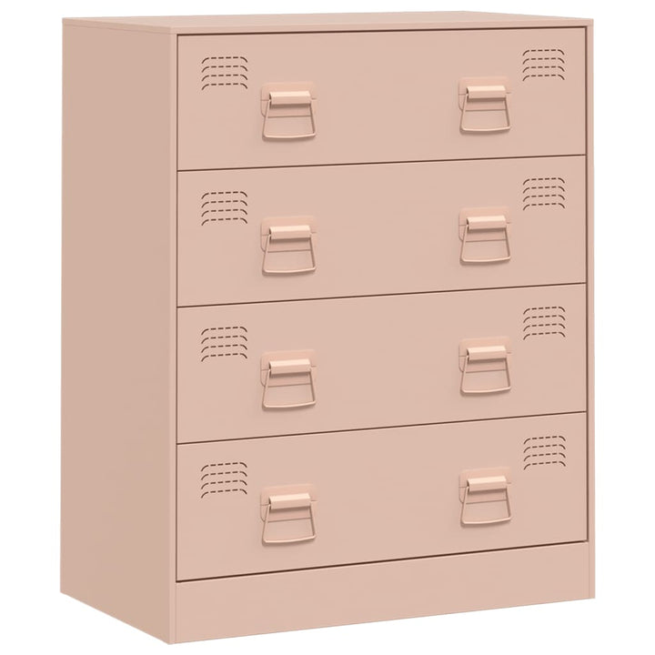 Dressoir 67x39x83 cm staal roze