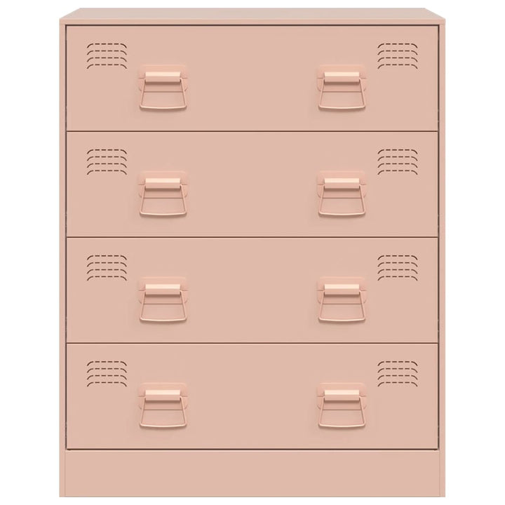 Dressoir 67x39x83 cm staal roze