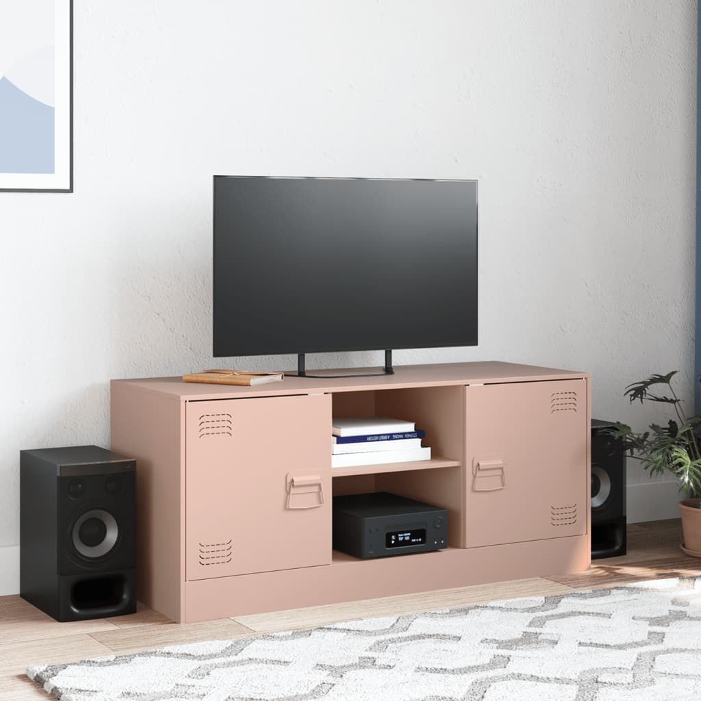 Tv-meubel 99x39x44 cm staal roze