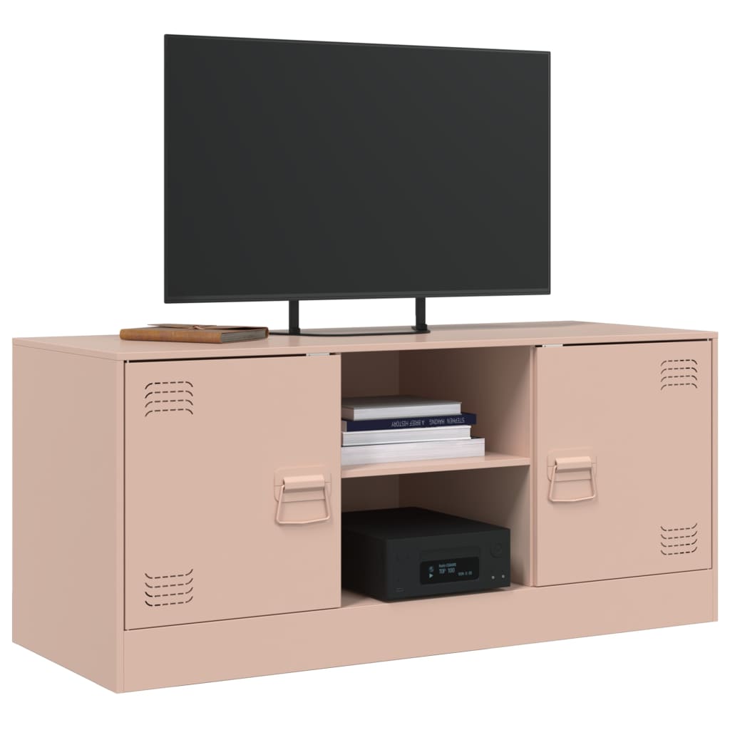 Tv-meubel 99x39x44 cm staal roze