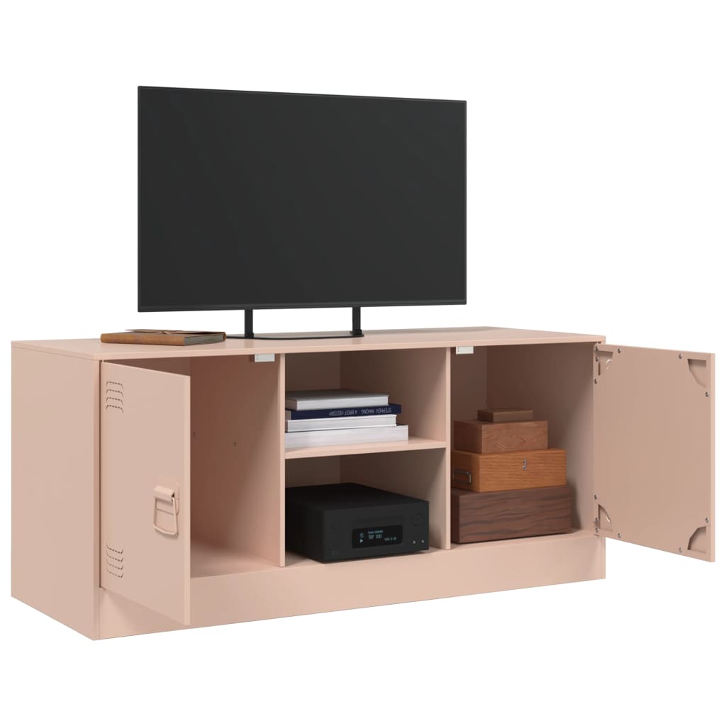 Tv-meubel 99x39x44 cm staal roze