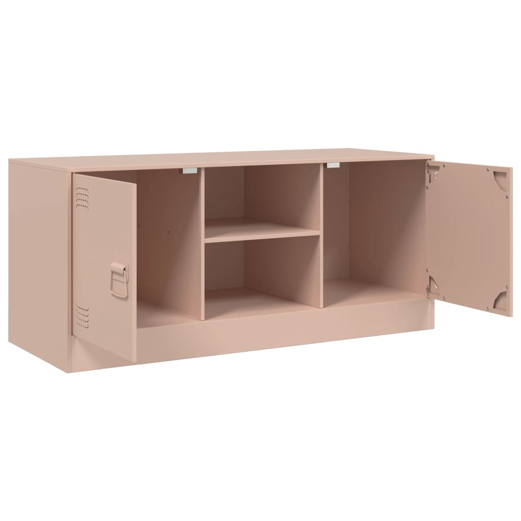 Tv-meubel 99x39x44 cm staal roze