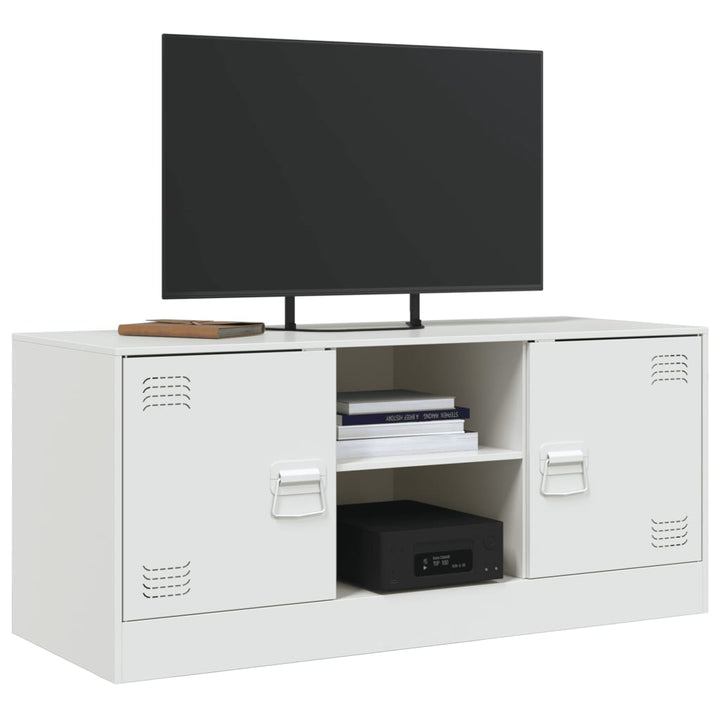 Tv-meubel 99x39x44 cm staal wit