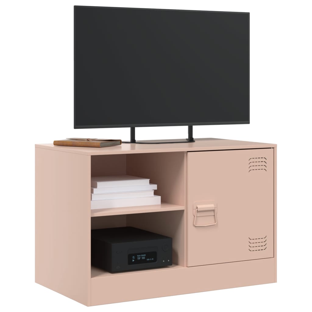 Tv-meubel 67x39x44 cm staal roze