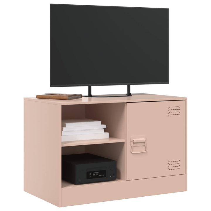 Tv-meubelen 2 st 67x39x44 cm staal roze