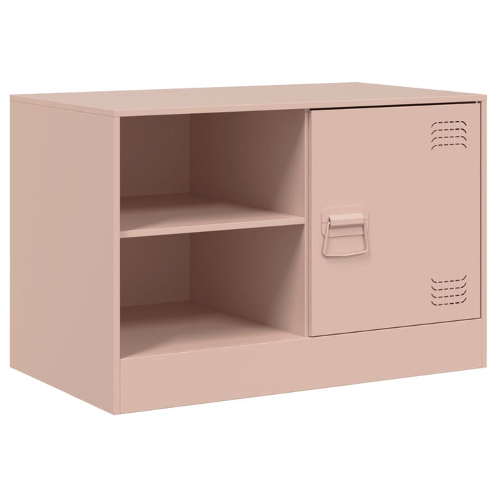 Tv-meubelen 2 st 67x39x44 cm staal roze