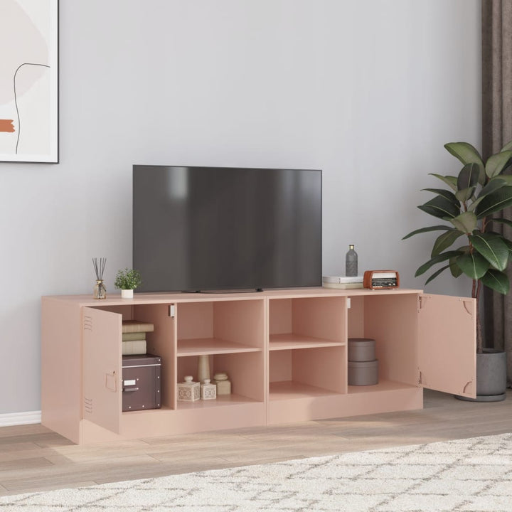 Tv-meubelen 2 st 67x39x44 cm staal roze