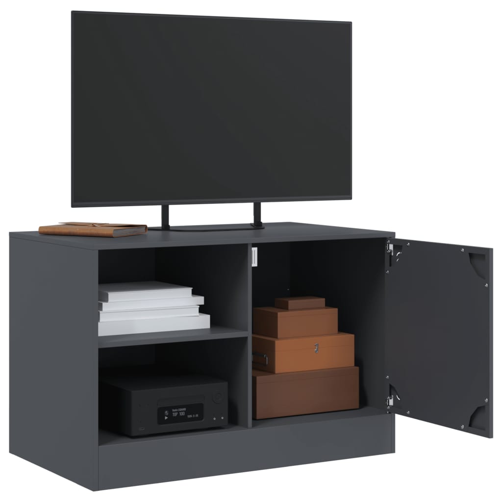 Tv-meubel 67x39x44 cm staal antracietkleurig