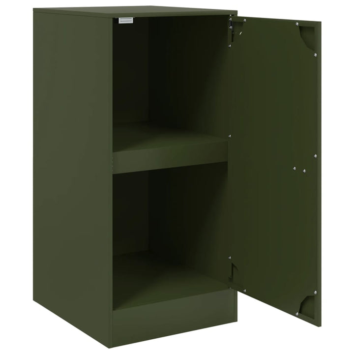 Dressoir 34,5x39x73 cm staal olijfgroen