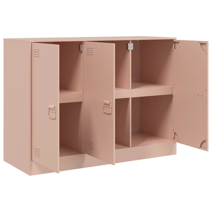 Dressoir 99x39x73 cm staal roze