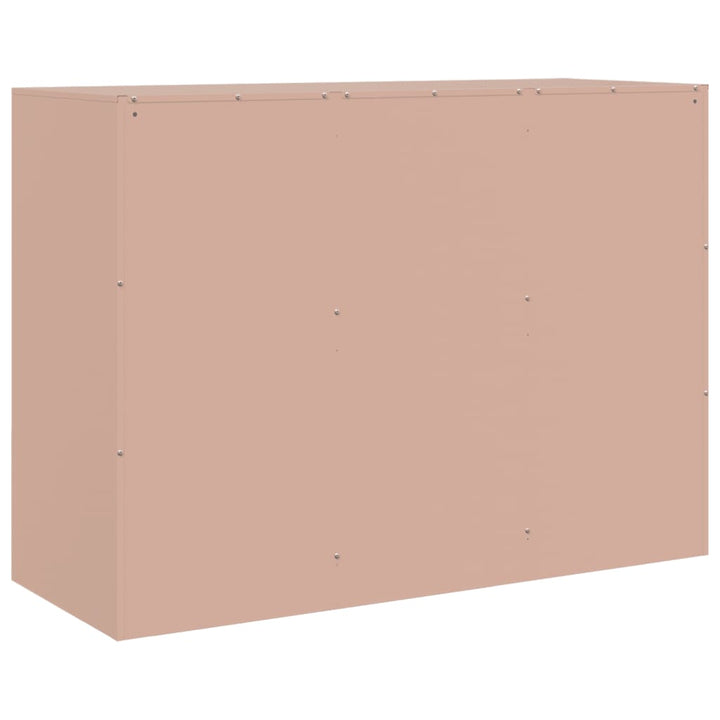 Dressoir 99x39x73 cm staal roze