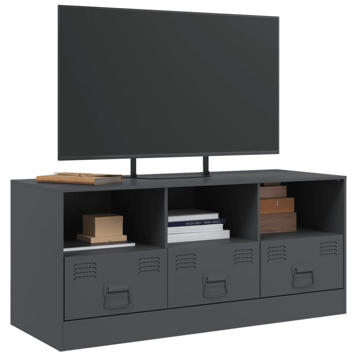 Tv-meubel 99x39x44 cm staal antracietkleurig