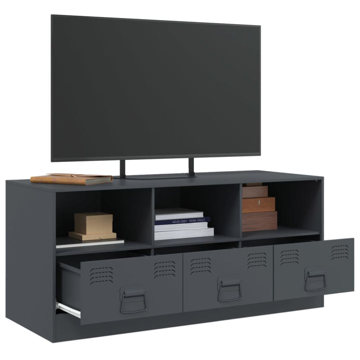 Tv-meubel 99x39x44 cm staal antracietkleurig