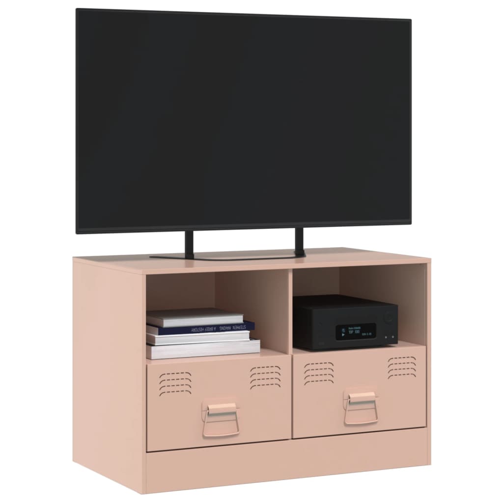 Tv-meubel 67x39x44 cm staal roze