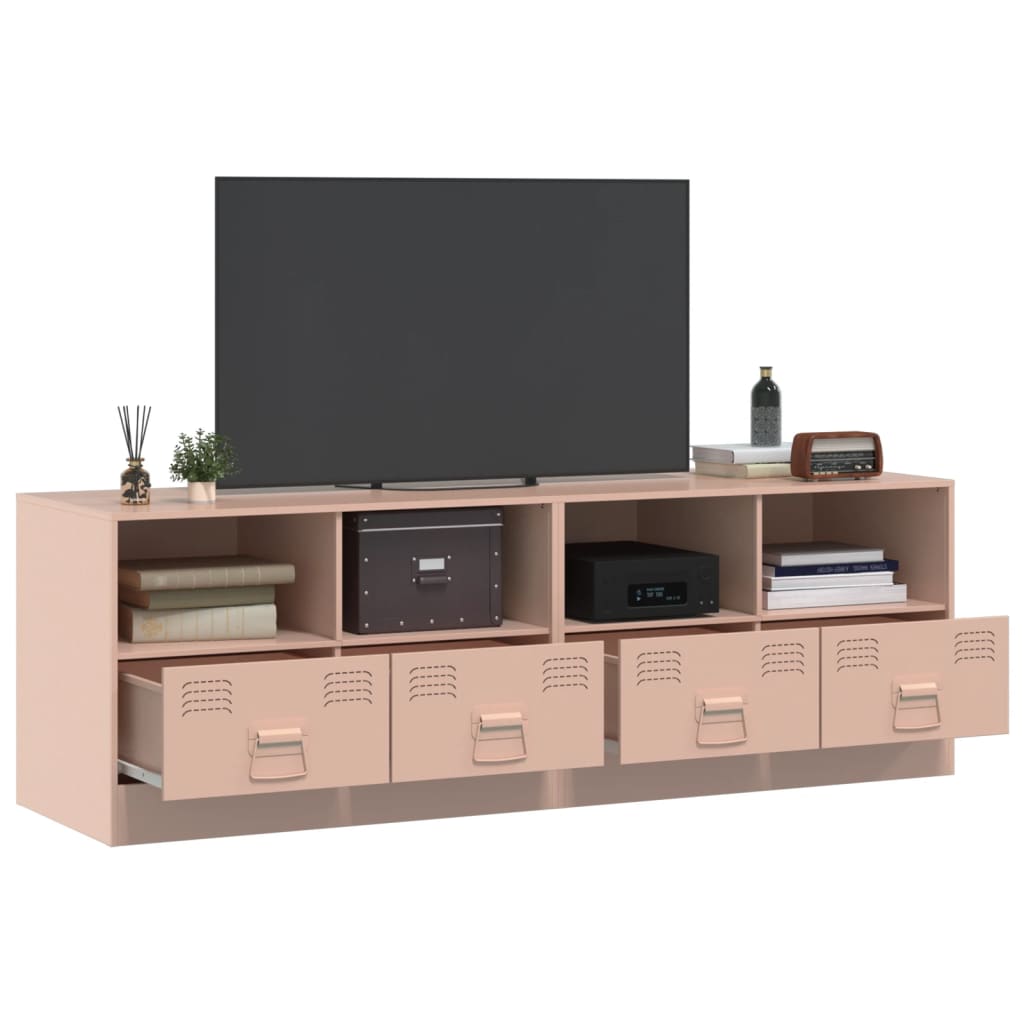 Tv-meubelen 2 st 67x39x44 cm staal roze