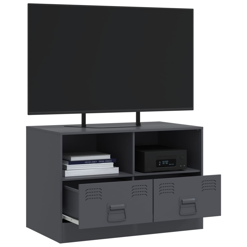 Tv-meubel 67x39x44 cm staal antracietkleurig