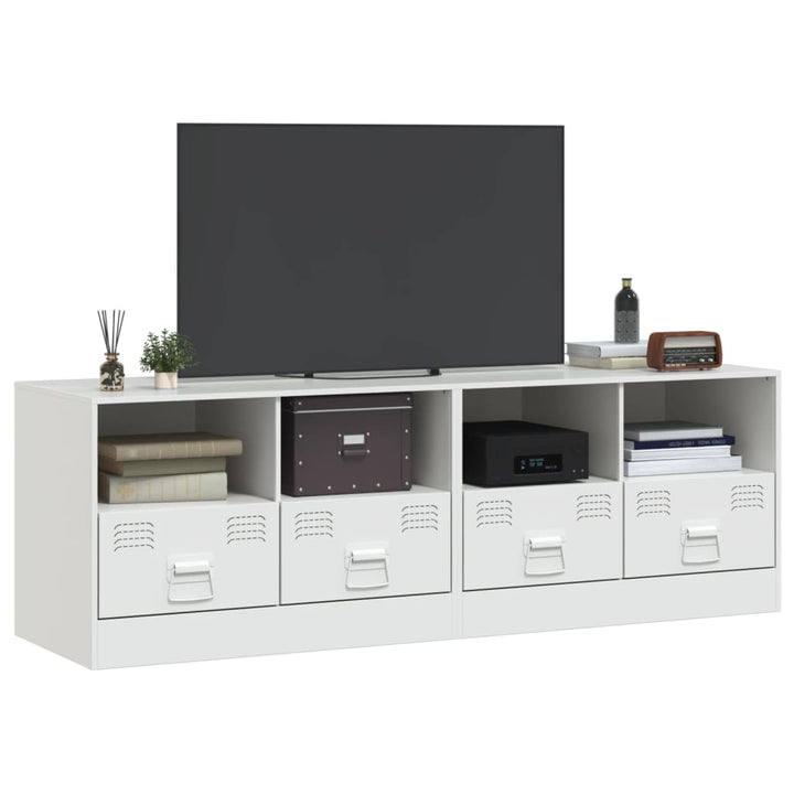 Tv-meubelen 2 st 67x39x44 cm staal wit