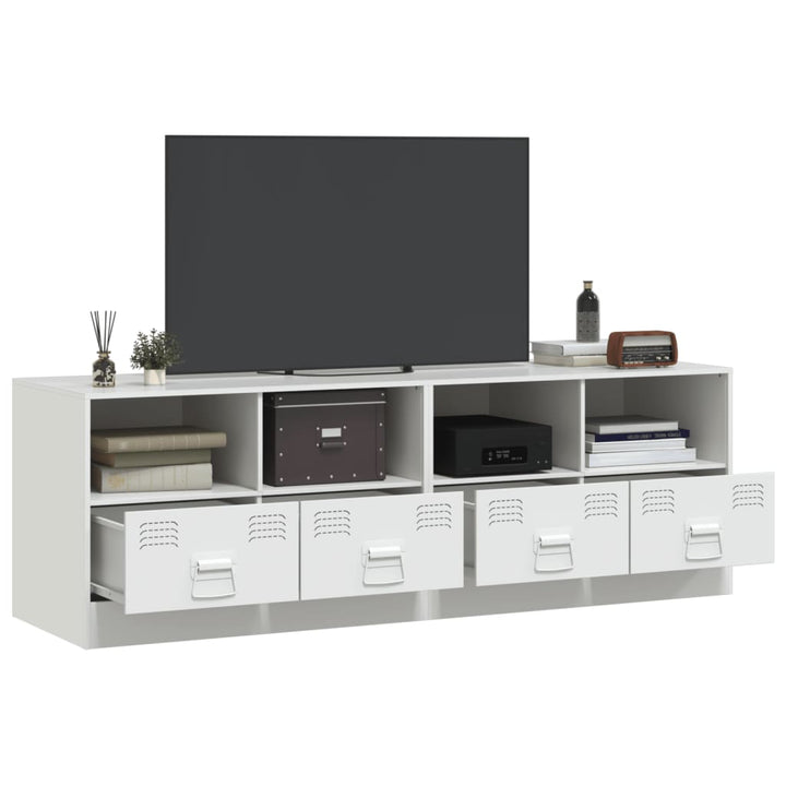 Tv-meubelen 2 st 67x39x44 cm staal wit