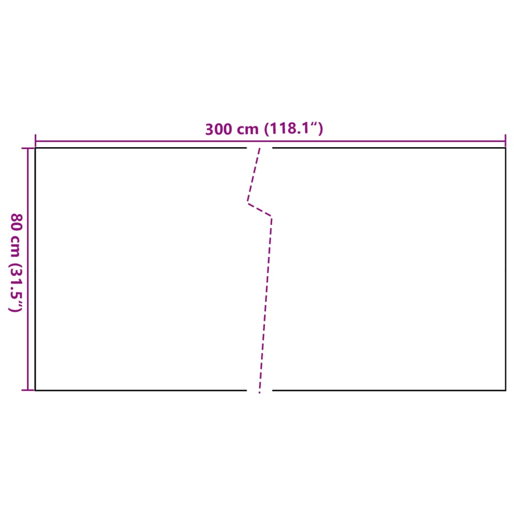 Balkonscherm 300x80 cm poly rattan antracietkleurig