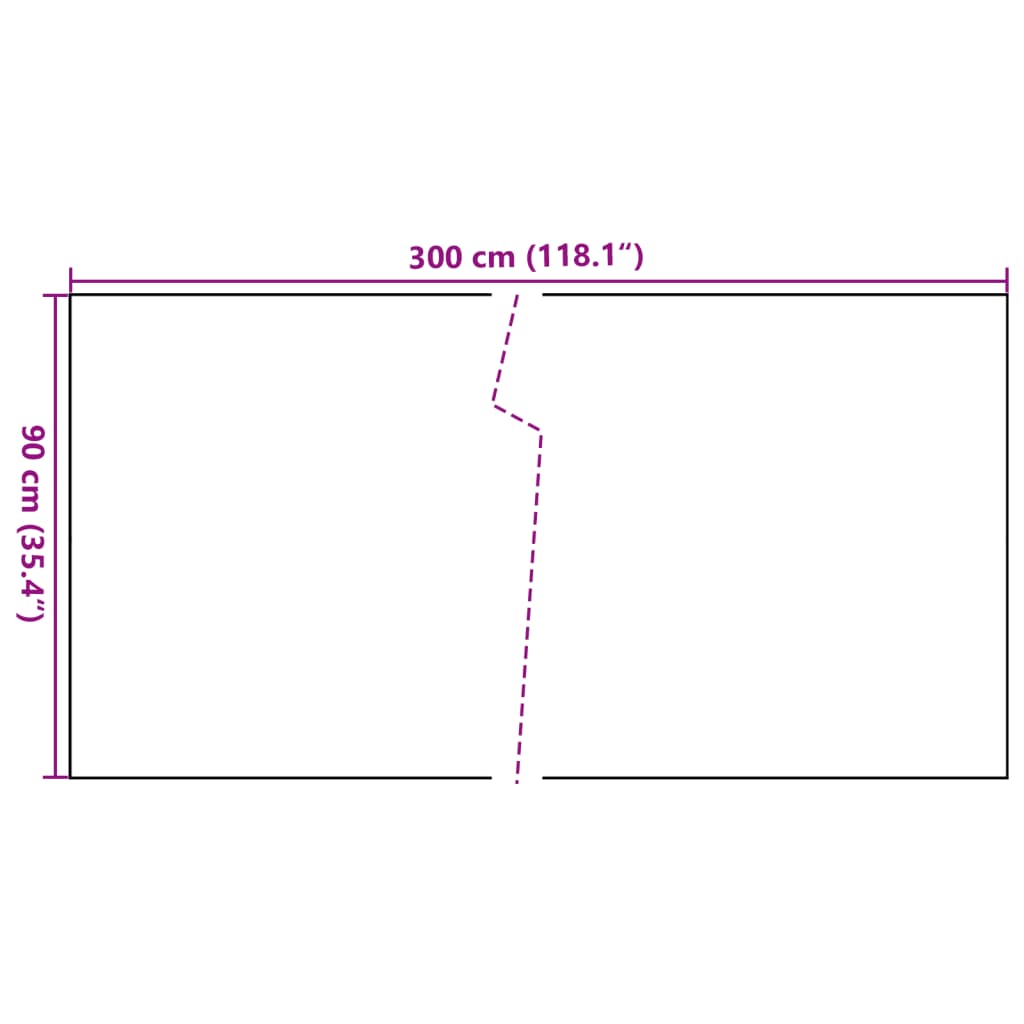 Balkonscherm 300x90 cm poly rattan antracietkleurig